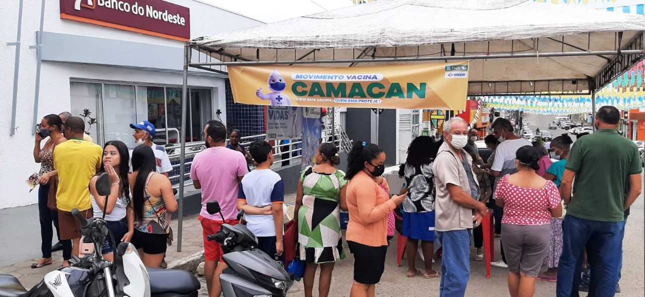 Camacã: Prefeitura realiza Arraiá de vacinação e 703 pessoas são vacinadas